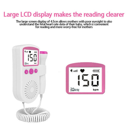 B3 Home Doppler Ultrasound Handheld Fetal Heart Pregnant Women Fetal Heart Monitor, B3(Green), B3(Blue)