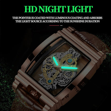 BINBOND B5011 Gear Hollow Outdoor Waterproof Luminous Men Business Watches