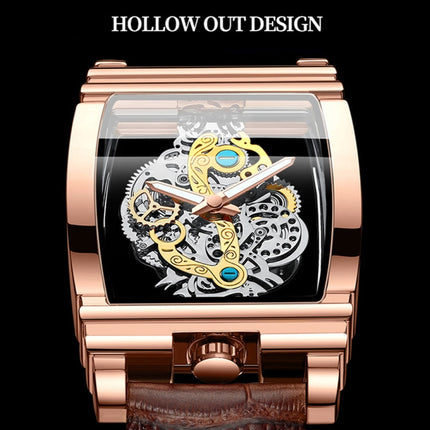 BINBOND B5011 Gear Hollow Outdoor Waterproof Luminous Men Business Watches