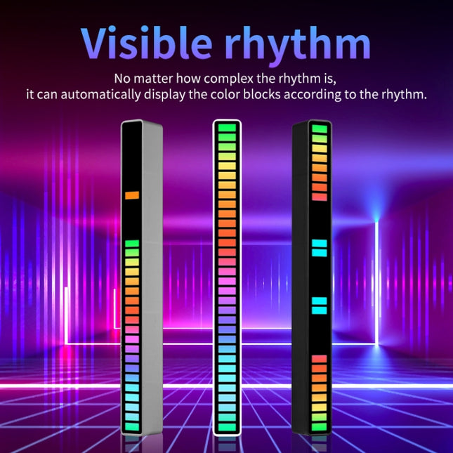 RGB Sound-controlled Rhythmic Response Lights Music Ambient LED Pick-up Lights, Charging, Plug-in