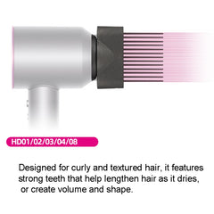 For Dyson Hair Dryer Wide Tooth Comb Smoothing Nozzle Hair Styler Tool, Wide Tooth Comb