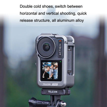 For DJI Osmo Action 3 TELESIN OA-FMS-004 Motion Camera Metal Rabbit Cage Protection Frame