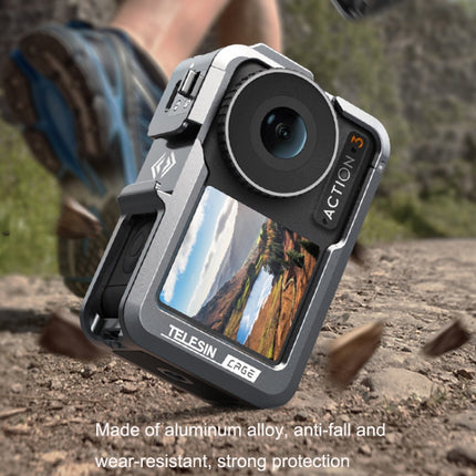 For DJI Osmo Action 3 TELESIN OA-FMS-004 Motion Camera Metal Rabbit Cage Protection Frame