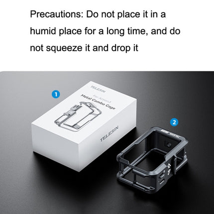 For DJI Osmo Action 3 TELESIN OA-FMS-004 Motion Camera Metal Rabbit Cage Protection Frame