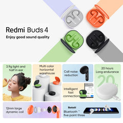 Original Xiaomi Redmi Buds 4 Lite TWS Bluetooth 5.3 Call Noise Reduction Earphone, Redmi Buds 4 Lite, Redmi Buds 4 Lite Black
