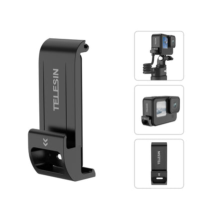 For GoPro Hero11 Black / HERO10 Black /9 Black TELESIN Weather-resistant Side Cover Easy Removable Charging Cover Port