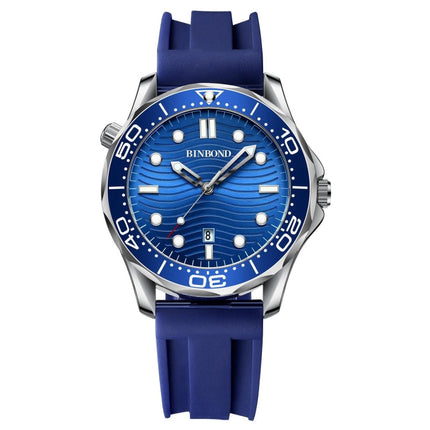 BINBOND B2820 Luminous 30m Waterproof Men Sports Quartz Watch, White Steel Black Surface, White Steel White Surface, White Steel Blue Surface, Inter-gold Black Surface, Inter-gold Blue Surface, Black Steel Black Surface White���������������������������...