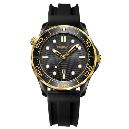 BINBOND B2820 Luminous 30m Waterproof Men Sports Quartz Watch, White Steel Black Surface, White Steel White Surface, White Steel Blue Surface, Inter-gold Black Surface, Inter-gold Blue Surface, Black Steel Black Surface White���������������������������...