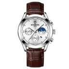 Brown Leather-White-White
