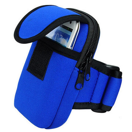 S210 Neoprene Arm Bag Outdoor Sports Mobile Phone Bag Coin Purse, 10x17cm (Navy Blue), 10x17cm (Black), 10x17cm (Orange), 10x17cm (Red), 10x17cm (Green)