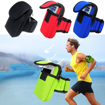 S210 Neoprene Arm Bag Outdoor Sports Mobile Phone Bag Coin Purse, 10x17cm (Navy Blue), 10x17cm (Black), 10x17cm (Orange), 10x17cm (Red), 10x17cm (Green)