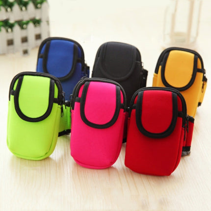 S210 Neoprene Arm Bag Outdoor Sports Mobile Phone Bag Coin Purse, 10x17cm (Navy Blue), 10x17cm (Black), 10x17cm (Orange), 10x17cm (Red), 10x17cm (Green)
