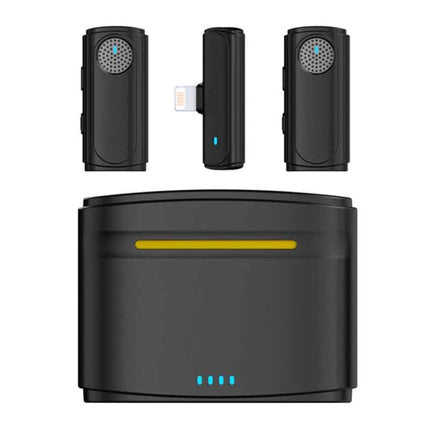 J20 One-two Wireless Lavalier Microphone Audio Video Recording ,Spec:, 8 Pin Interface