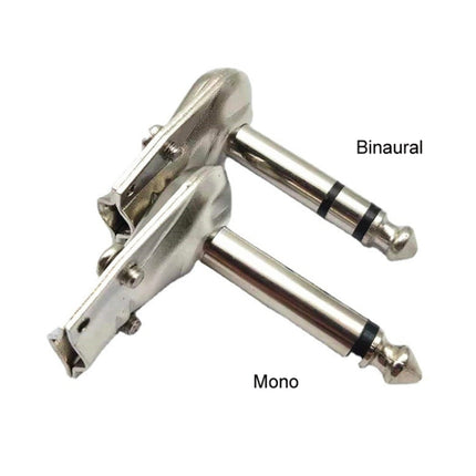 10pcs 6.35mm Right Angle Guitar Plug Audio Microphone Amplifier Connector, Mono, Binaural