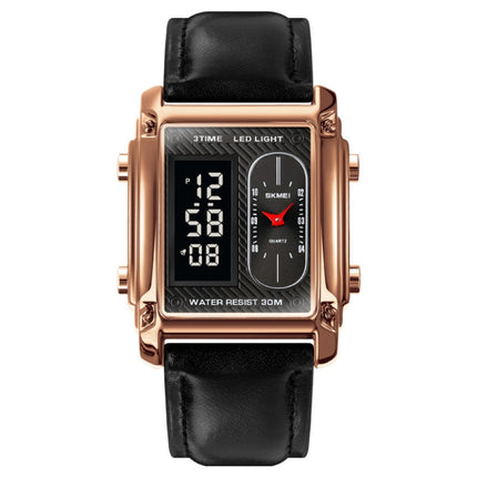 SKMEI 1868 Square Double Display Waterproof Men Watch, Style: