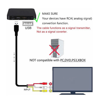 HDMI To AV/3RCA TV Audio Video Cable, HDMI To AV/3RCA