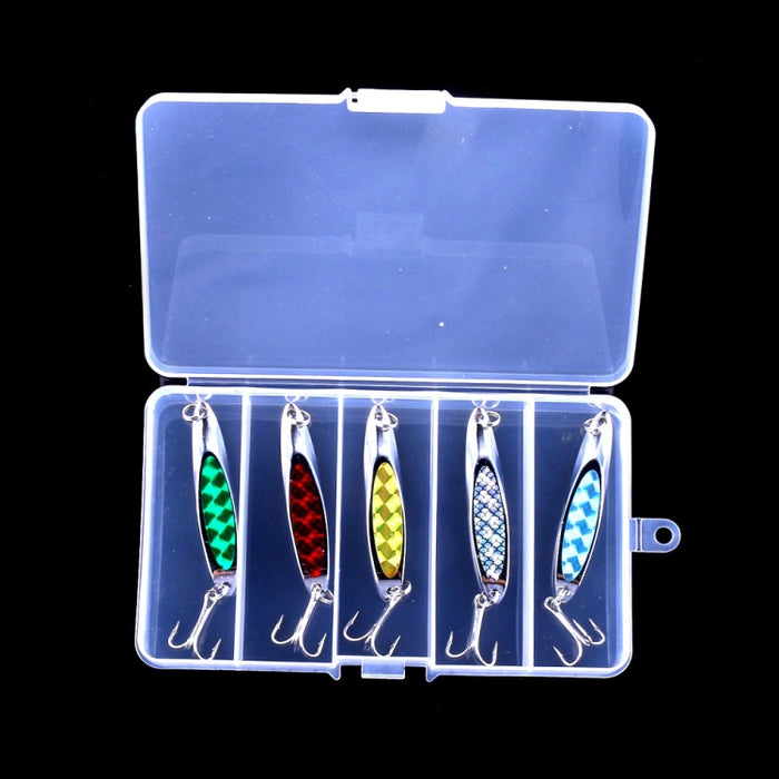 HENGJIA SP0715B Laser Sequins Oblique Cut Sequin Baits, SP0715B (5 Colors Boxed)