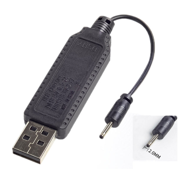 3.7V 2.0 Straight Header Lithium Battery Charging Cable With Reverse Polarity Protection