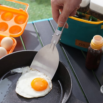 304 Stainless Steel Folding Frying Spatula Outdoor Camping Portable Tableware