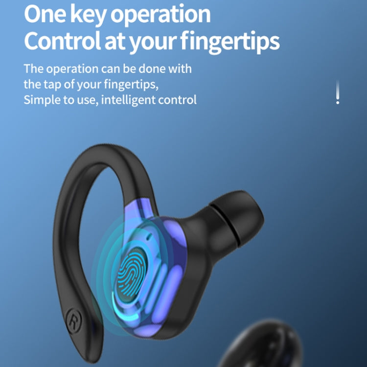 F8 Hanging Ear Stereo Wireless Bluetooth Earphones With Charging Bin, With Charging Bin(Black Single Ear), With Charging Bin(Blue Single Ear), With Charging Bin(Red Single Ear), With Charging Bin(Green Single Ear)