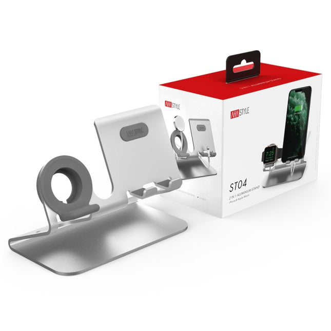 AhaStyle ST04 Aluminum Alloy Charging Base, For 4-8 inch Smart Phone&Apple Watch Series, ST04 (Silver), ST04 (Black), ST04 (Rose Gold)