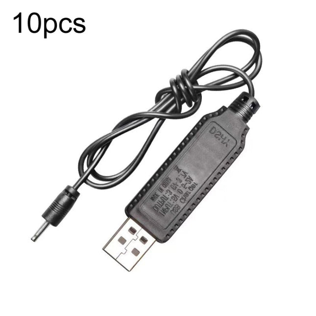 10pcs 3.7V IC Circuit Protection Lithium Battery USB Straight Head Charging Cable, 2.0mm, 3.5mm, 5.5mm