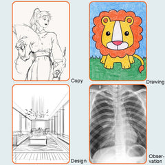 A4-D28B Rechargeable Copy Desk Drawing Board, With Charging Line, With Charging Line+US Plug Adapter, With Charging Line+UK Plug Adapter, With Charging Line+EU Plug Adapter, With Charging Line+AU Plug Adapter