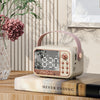 S11 Handheld Retro Alarm Clock Bluetooth Speaker Desktop Portable Clock, S11 (Beige), S11 (Pink)