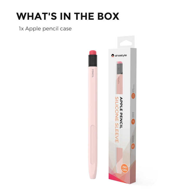 AhaStyle PT180-2 Silicone Protective Case Anti-Slip And Anti-Drop Capacitive Pen Case, For Apple Pencil 1, For Apple Pencil 2