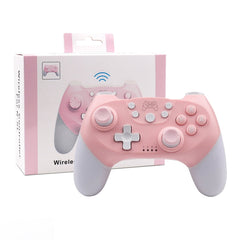 For Nintendo Switch Pro Wireless Bluetooth Handle with Macro Programming & Somatosensory Wake-up, White Pink, Purple Orange, White Red Blue, Black Red Blue, Black Blue Red
