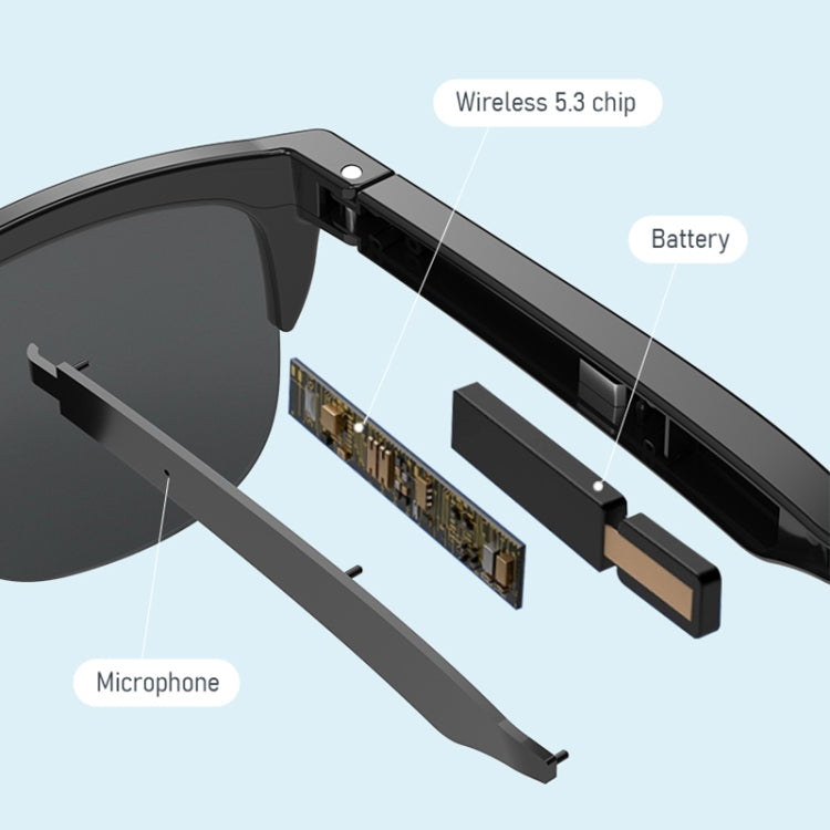 Bluetooth 5.3 Smart Sunglasses Wireless Headset Anti-Strong Light Anti-Polarized Sunglasses, F06, F07, F08