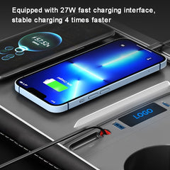 For Tesla Model 3 / Y 27W Quick Interior Charger Intelligent USB-C/Type-C Docking Station HUB
