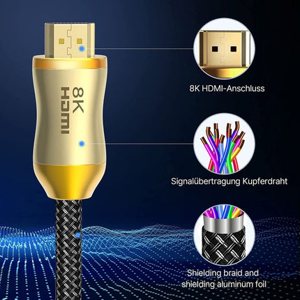 HDMI 2.1 Version 8K 60Hz For PS4 Cable Projector Notebook Set-Top Box Cable