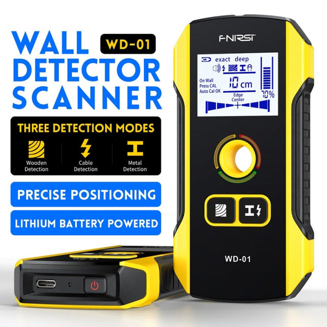 FNIRSI WD-01 Multifunctional Load-Bearing Wall Wire Metal Detector Dark Line Scanner, WD-01