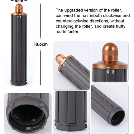 For Dyson Airwrap Hair Dryer i.d. / HS01 / HS05 / HD08 18.6 x 4cm Upgraded Long Curling Barrels Nozzle With Long Adapter Golden, 18.6cm 40mm Rose Red, 18.6cm 40mm  Golden, 18.6cm 40mm Short Adapter Golden, 18.6cm 40mm Short Adapter Rose Red            ...