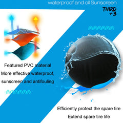 PVC Faux Leather Spare Wheel Cover Rear Tire Protector