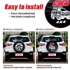 PVC Faux Leather Spare Wheel Cover Rear Tire Protector