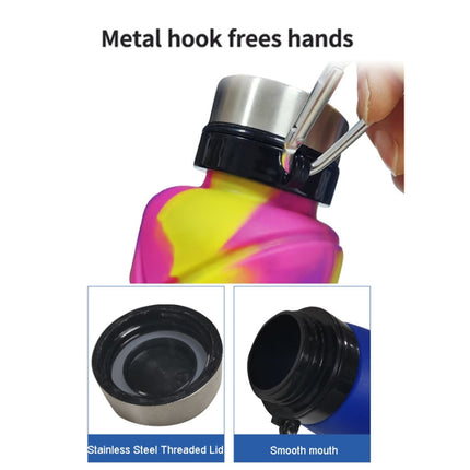 Outdoor Silicone Folding Water Cup Telescopic Water Bottle Travel Drinking Cup With Carabiner, 700ml Black, 700ml Grey, 700ml Red, 700ml Wine Red, 700ml Blue