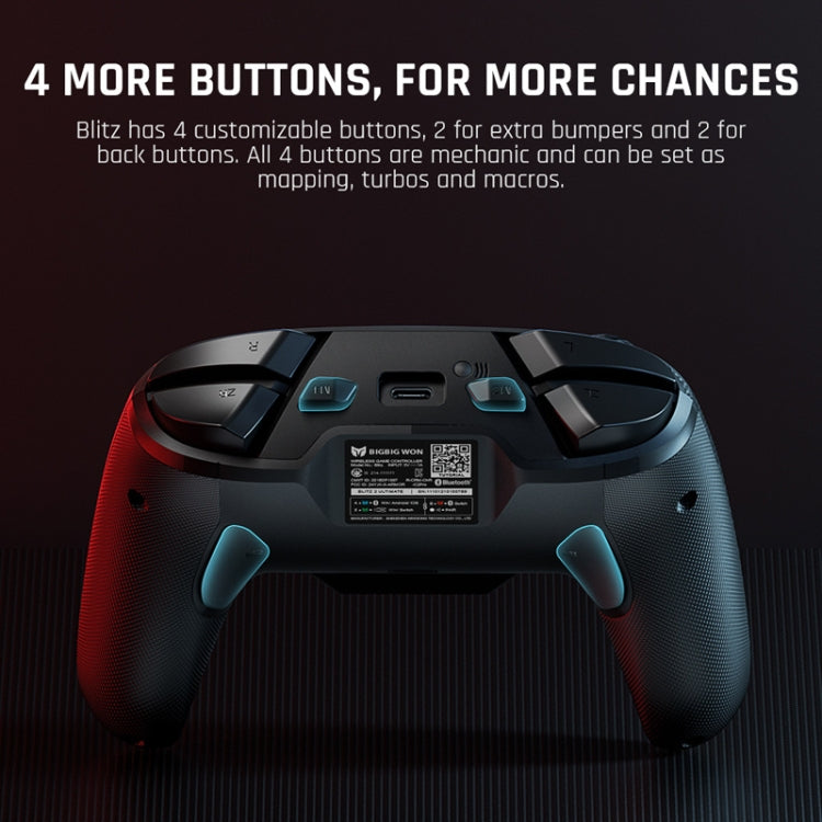 Full Mechanical Gamepad Bluetooth Wired Dual Mode Support Switch / PC / Android / IOS, BIGBIGWON Blitz C2Pro, BIGBIGWON Blitz C2Pro+Base