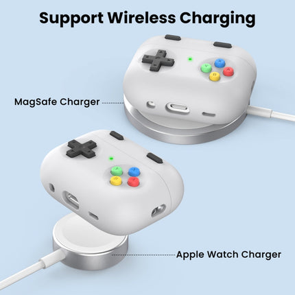 For AirPods Pro 2 AhaStyle DD04 Split Silicone Cartoon Earphone Protective Case, DD04(Blue), DD04(Green)