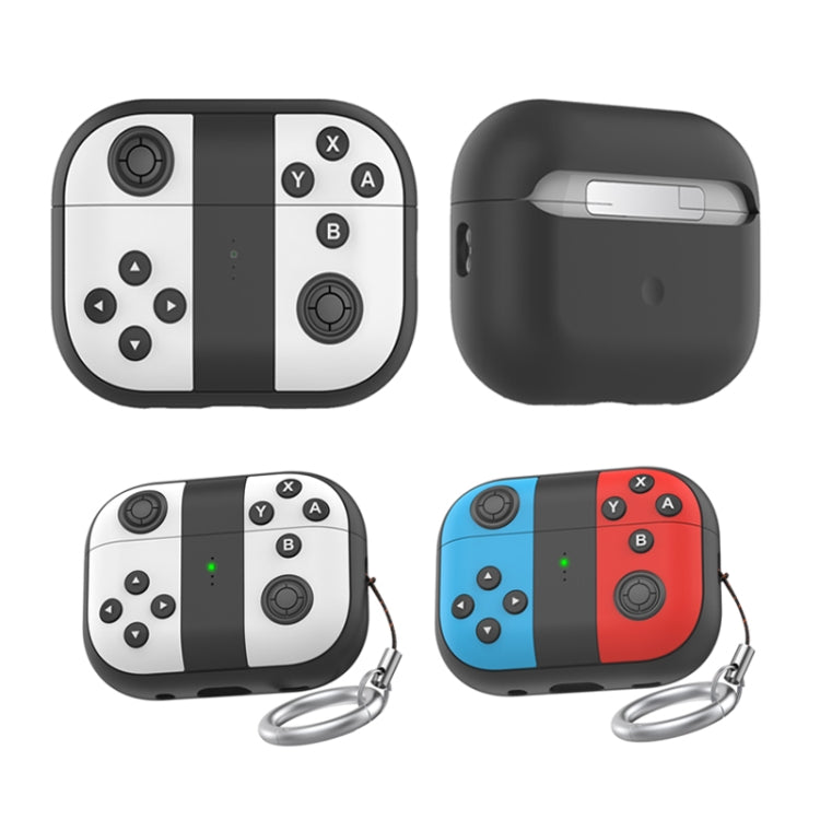 For AirPods Pro 2 AhaStyle PT-JY08 Split Silicone Cartoon Earphone Protective Case, JY08(Black And White), JY08(Blue And Red)