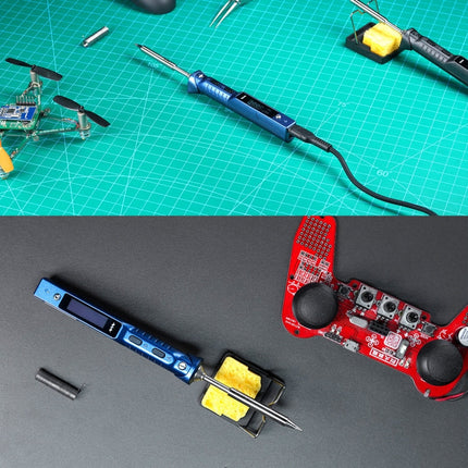 MINIWARE TS101 PD DC Soldering Iron 90W Portable Soldering Pen, With BC2 Soldering Iron Head, With B2 Soldering Iron Head, With I Soldering Iron Head, With KU Soldering Iron Head, With K Soldering Iron Head, With D24 Soldering Iron Head                ...