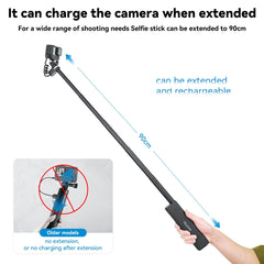 TELESIN Charging Selfie Stick 10000mah Power Bank Universal For Sports Camera & Smart Phone, TE-CSS-001