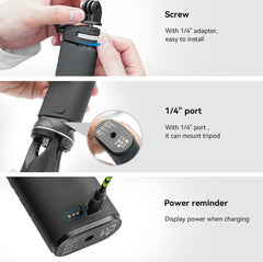 TELESIN Charging Selfie Stick 10000mah Power Bank Universal For Sports Camera & Smart Phone, TE-CSS-001