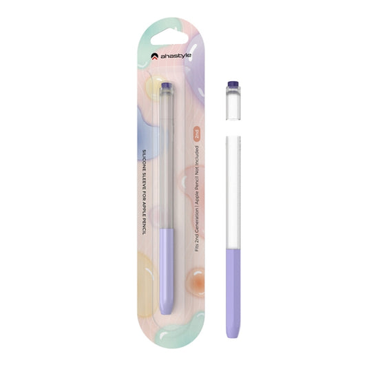 For Apple Pencil 2 AhaStyle PT-LC05 Jelly Style Translucent Silicone Protective Pen Case