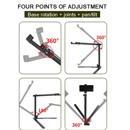 DT-06 Desktop Overlook Mobile Phone Bracket Camera Fill Light Universal Foldable Bracket, DT-06