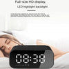 BT510 15W LED Clock Wireless Charging Bluetooth Speaker Multifunctional Smart Mirror Alarm Clock Audio, BT510 (White), BT510 (Iron Black)