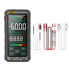 ANENG 683 Smart Touch Screen Automatic Range Rechargeable Multimeter, 683 Black, 683 Red