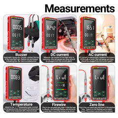 ANENG 683 Smart Touch Screen Automatic Range Rechargeable Multimeter, 683 Black, 683 Red