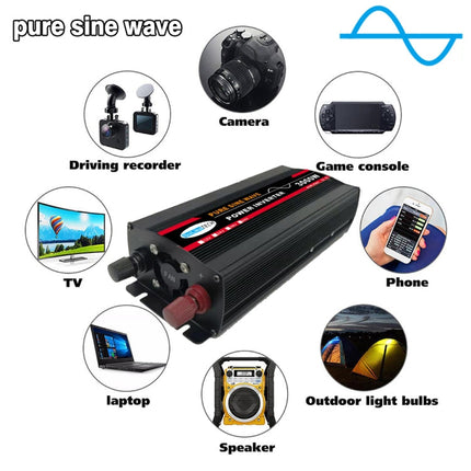High Power Car Sine Wave Inverter Power Converter, 3000W (Actual 500W) 12V to 220V, 3000W (Actual 500W) 24V to 220V, 3000W (Actual 500W) 48V to 220V, 3000W (Actual 500W) 60V to 220V, 4000W (Actual 800W) 12V to 220V, 4000W (Actual 800W) 24V to 220V     ...